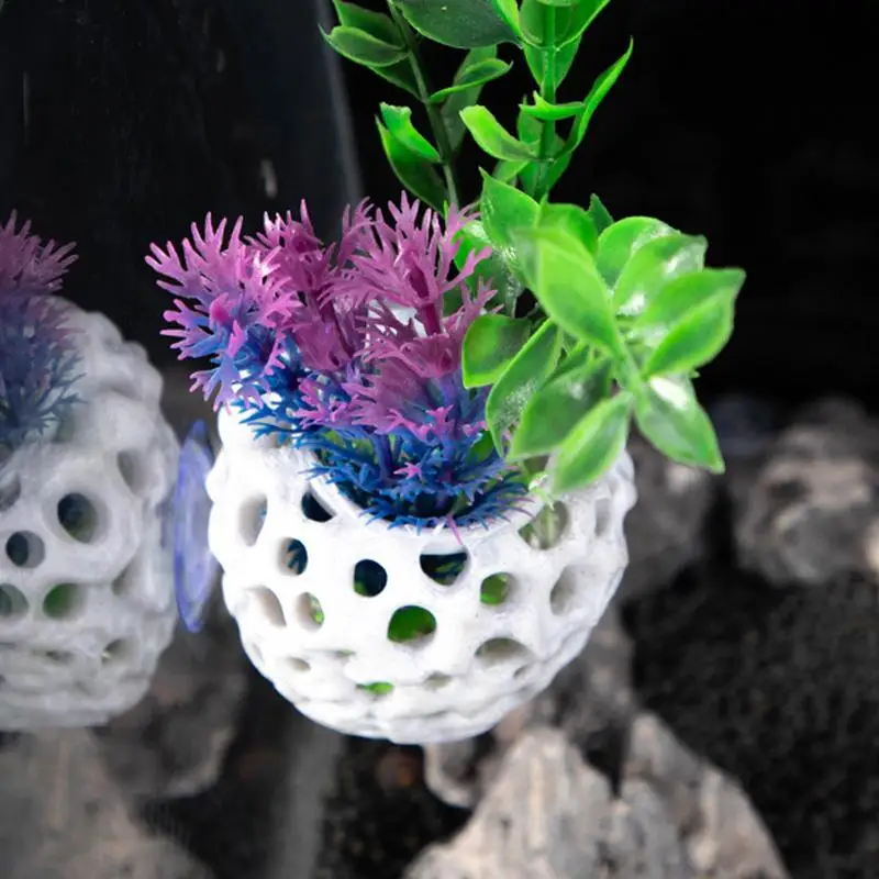 Small Aquarium shrimp house Cave Mini Porous Betta House Fish Hiding Spots Shrimp Shelter Shrimp breeding nest for Aquatic Decor