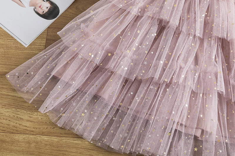 Girls dress Princess Costume Kids clothes Mesh Layers Cake Dresses For Kids Party Tutu Prom Wedding Clothes