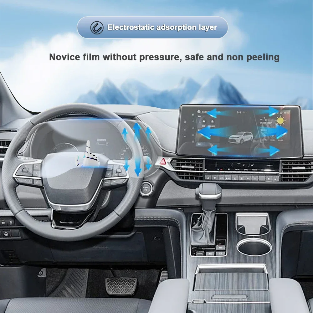 Toyota Sienna 2022-2026 무광택 눈부심 방지 스크린 프로텍터 콘솔 GPS 네비게이션 LCD 스크린 TPU 필름 스크래치 방지 PPF