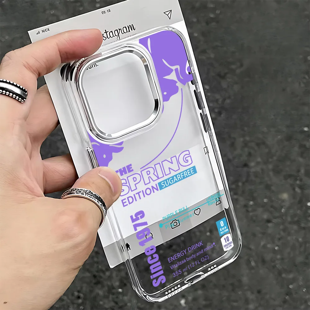 Fashion B-bulles Phone Case For iPhone 17 16e 16 15 14 13 12 11 mini Pro Max X XR XSMAX 8 7 Air Plus Transparent Soft Cover 3