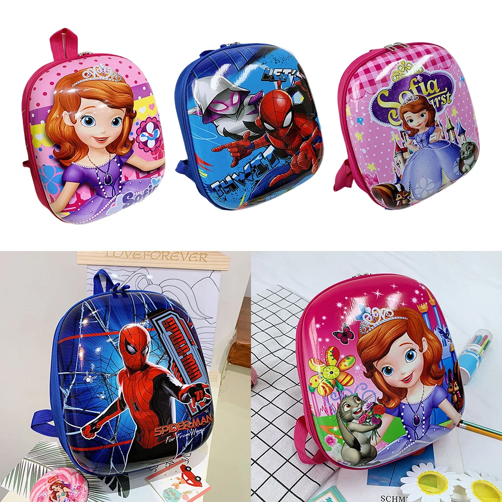 

Disney Sophia Children School Bag Kindergarten Boys Baby Spiderman Eggshell Backpack 1-3 Years Old Baby Cute Girls Boys Backpack