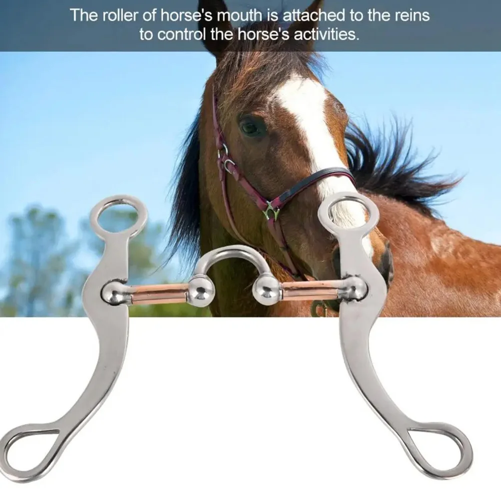 Embout De Mors De Bride Inox Et Cuivre - 5 Pouces - Pour Pâturage Et équitation - Occasion