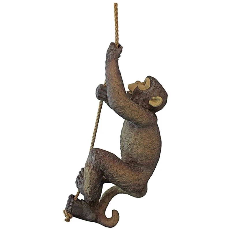 

Garden Animal Statue Hanging Monkey/Chimpanzee Climbing Resin Sculpture CraftStatue Decoration Outdoor Figurine Dropship