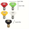 High pressure car wash gun five speed adjustable adapter made of brass material 1/4 quick connector with 7 color nozzles 6