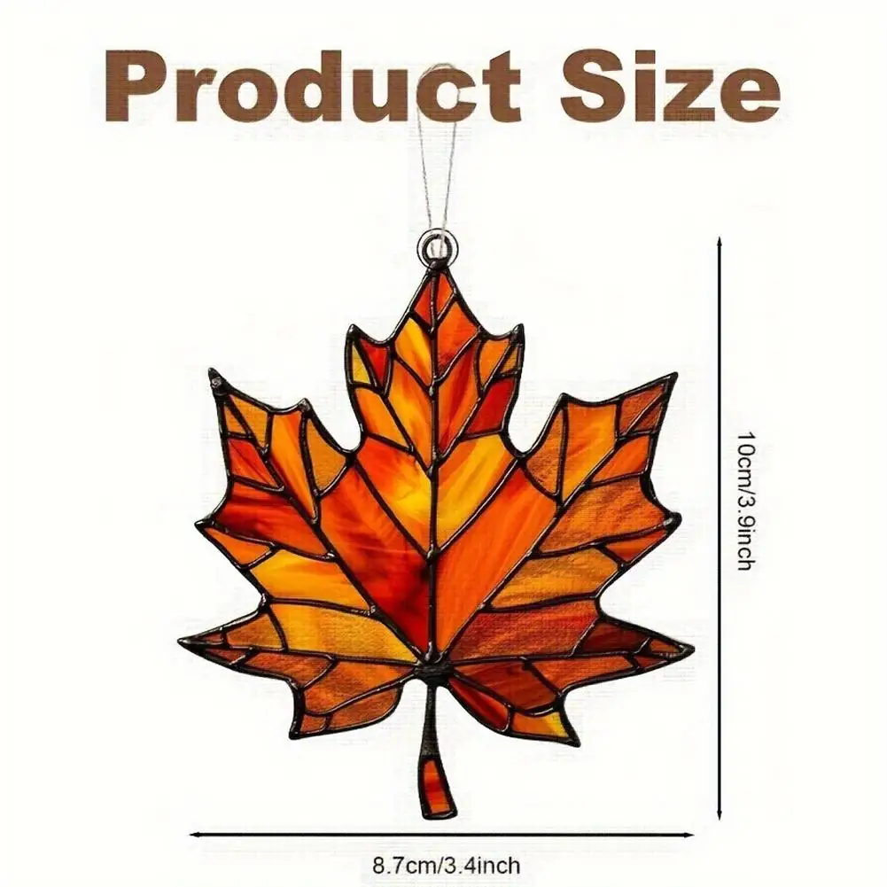 Maple Leaf Suncatcher for Window Acrylic Maple Leaves Hanging Ornament Fall Leaf Decor for Thanksgiving Autumn Party Supplies sun catcher sun catchers window ornament