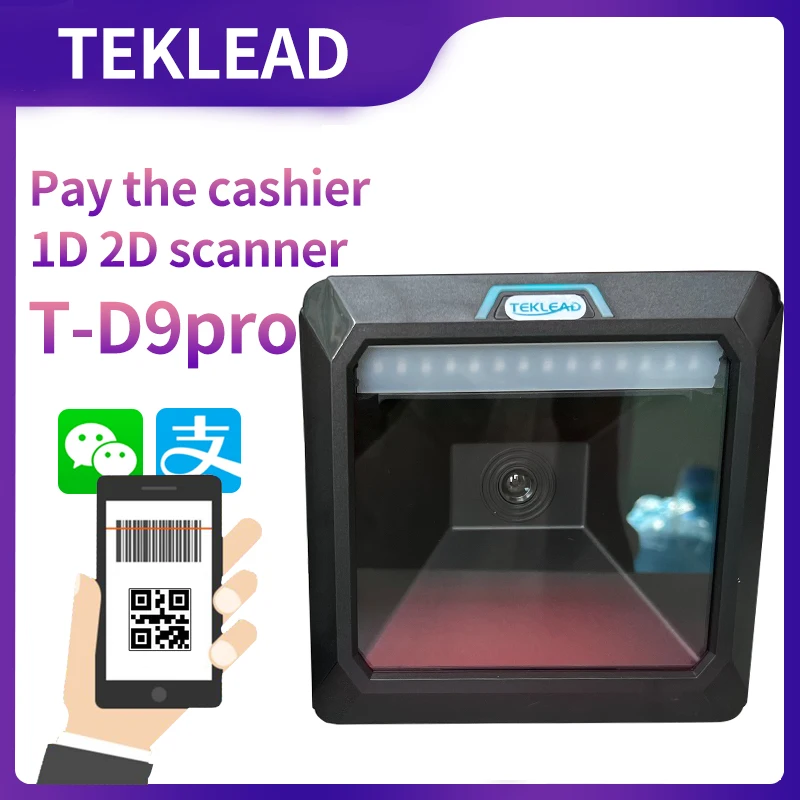 

TEKLEAD Desktop QR Barcode Scanner With Big Scan for windows High Speed CMOS Sensor Handfree Auto Scan 1D 2D code Reader