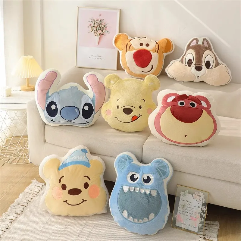 

40cm Disney Cute Cartoon Embroidery Sofa Living Room Bedroom Pillow Sleeping Nap Girl Bed Hobby Collection Gift