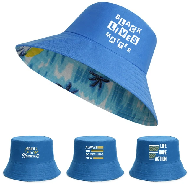 Fashion Outdoor Reversible Fisherman Caps Phrase Series Cotton Bucket Hats  Men and Women Beach Fishing Hat Girl Boy Panama Hat - AliExpress