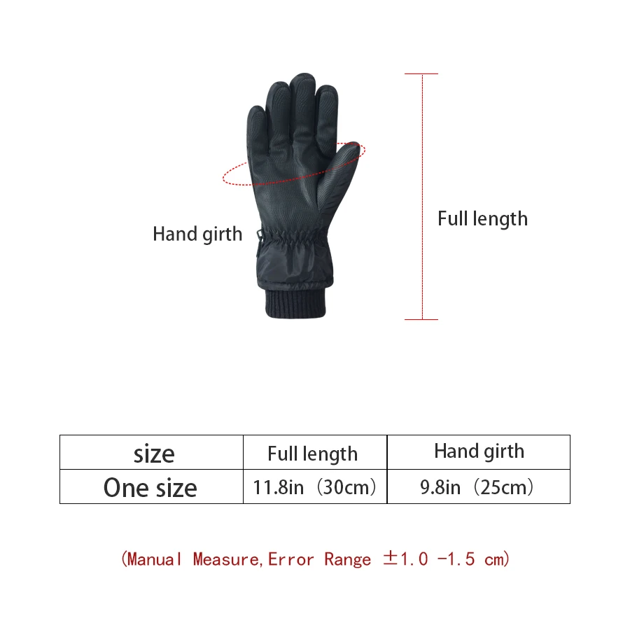 Winter Skiing Gloves Touch Screen Warm Camping Outdoor Sports Non-slip Gloves Windproof Cycling Gloves Men Women Fixed Size 6