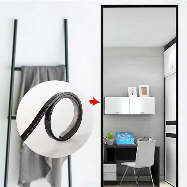 Profilo Per Bordi Piastrelle In Vinile Nero - 3 Metri, Adesivo, Per Cucina, Bagno, Fai Da Te - Foto 5