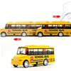 1PC Kids Baby Diecast School Bus Toys Yellow Pull-Back Bus Vehicle Models for Boys Birthday Gifts Children Mini Car Toys 1