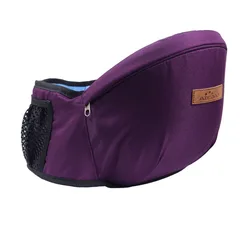 Adjustable Infant Hip Seat Baby Carrier Waist Belt with Stool and Sling (Purple)
