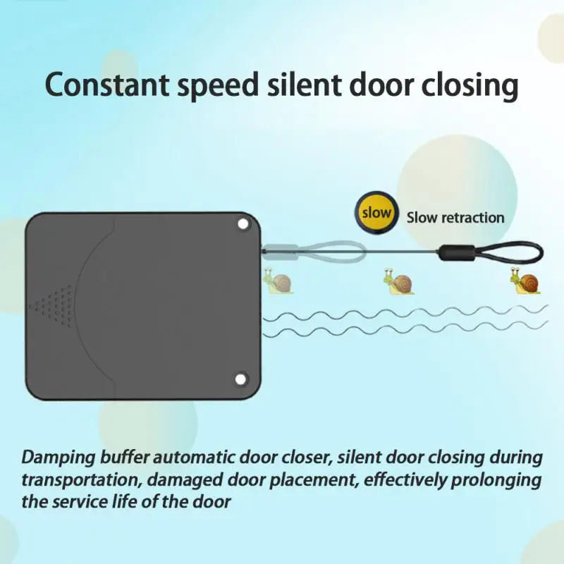 Door Closer Punch-free Automatic Sensor 800g/1200g Pull Double Damping