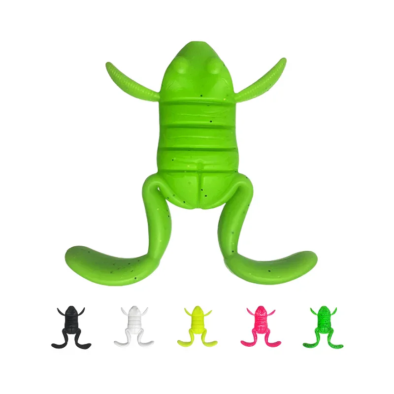 5 Stück Köder, 5 g/Stück, Wasseroberfläche, Kick-Frosch, gefälschter Köder, hohe Simulation, TPE-Frosch, weicher Köder, schwarzer Fisch und Bass-Liebling