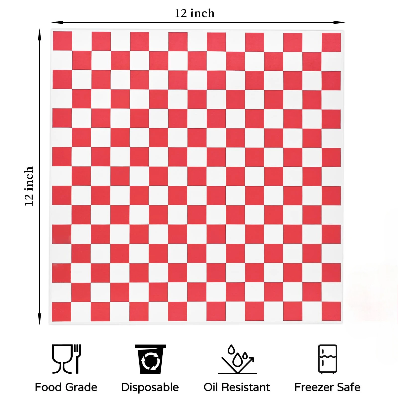 20-Pack Christmas-Themed Greaseproof Sandwich Wrapping Paper – Food-Grade Deli Paper Sh... - SKU GSWP1628 - UGI Packaging