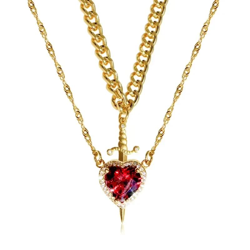 Specila link for universolumos user,  Heart and Sword Necklace Set of 2