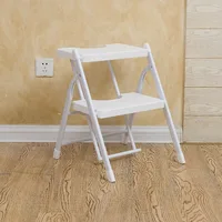 ‌Heavy-Duty Folding Ladder Space Saving 3-Step Stool Multi-Positional Home Utility Ladder Non-Slip Safety Foot Stool for Loft 2