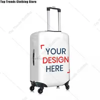 Custom Customize Logo Luggage Cover Elastic Your Design Here Travel Suitcase Protective Covers Suit For 18-32 inch 2
