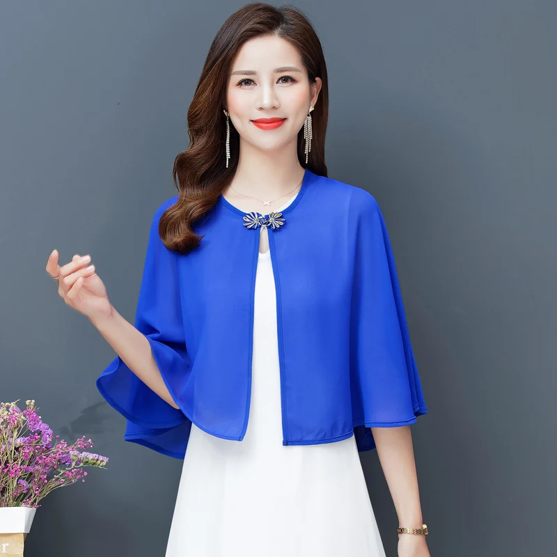 Black White Bridal Shawl Wedding Top Shrug Chiffon Bolero For Women Bolero Femme Mariage Short Wedding Jacket Party Cape Dress