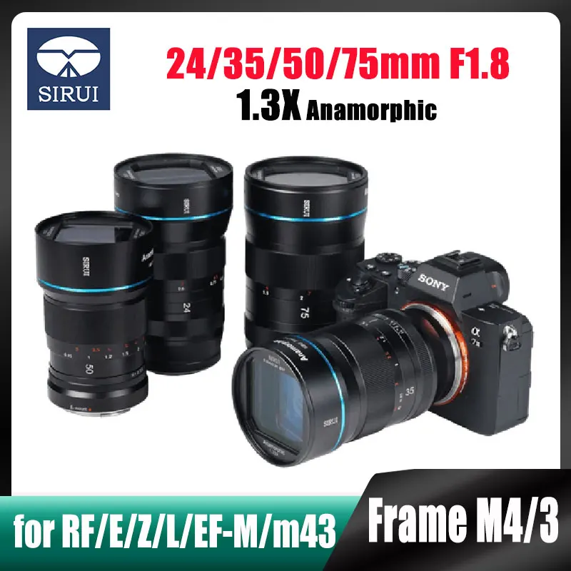 SIRUI 24/35/50/75mm Anamorphic Cine Lens For M43 Nikon