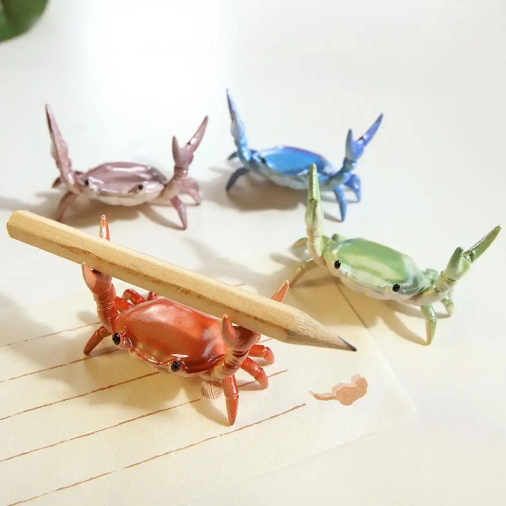 

New Japanese Creative Cute Crab Pen Holder Weightlifting Crabs Penholder Bracket Storage Rack Stationery