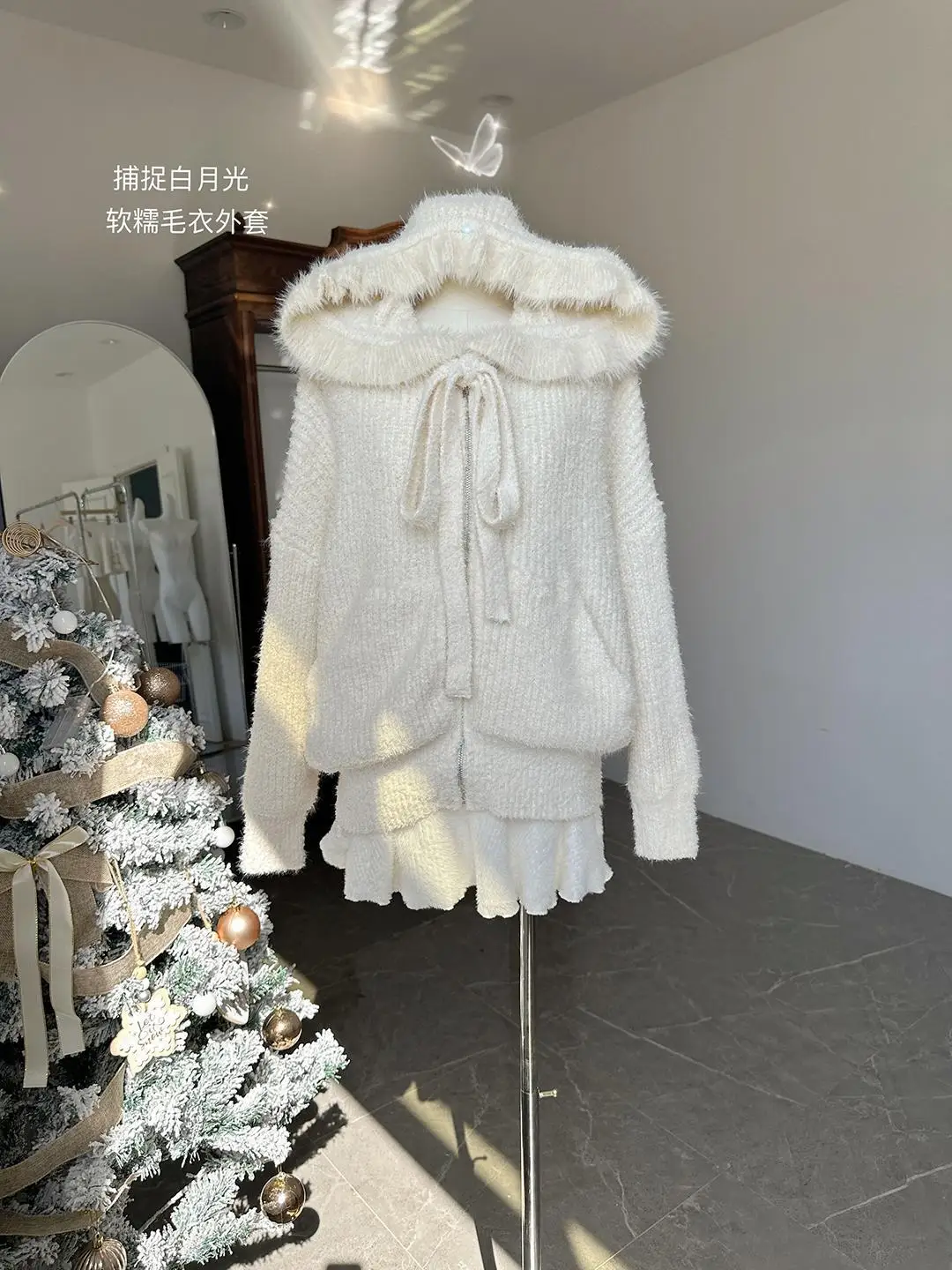 Japanese Kawaii Mini Skirts Women Preppy White High Waist A Line Skirt Winter Ladies Korean Cute Lace Up Chic Faldas New