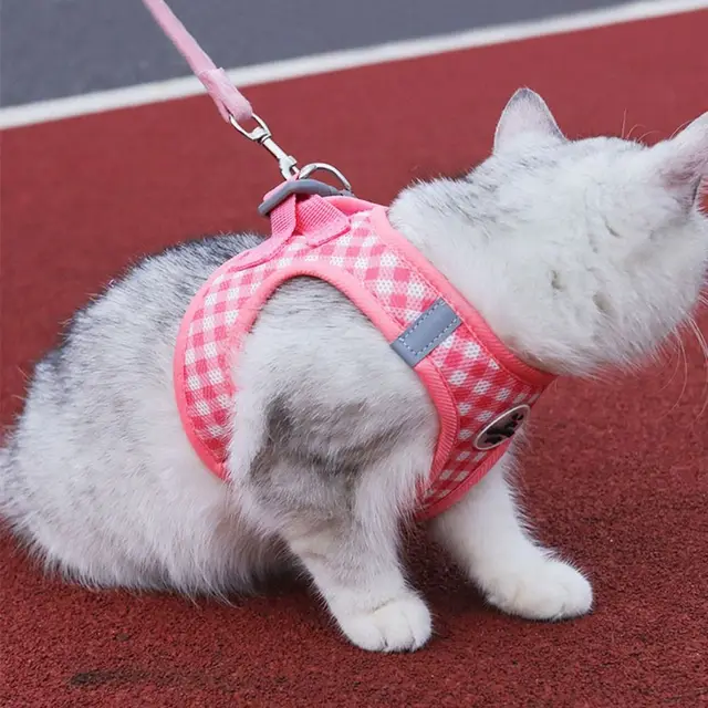 Comfortable Dog Harness Leash Stylish Polyester Breathable Pet Chest Vest Reflective Anti-breakaway Cat Chest Strap Puppy 5