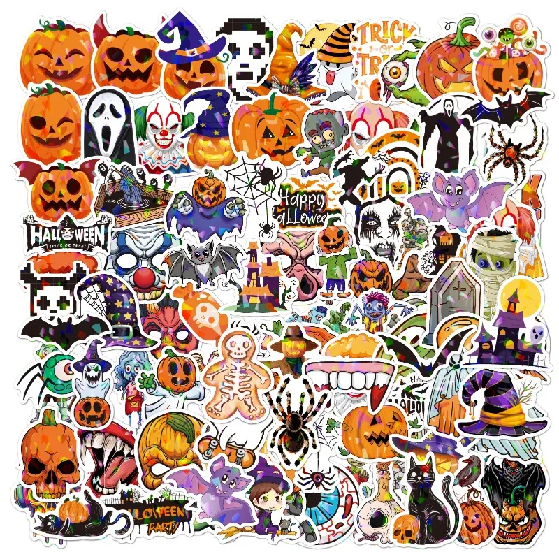 Waterproof Vinyl Halloween Stickers for Laptops and Luggage