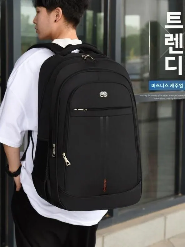 남성용 대용량 백팩 야외 여행 하이킹 가방, 컴퓨터 수납공간, 캔버스 소재, 통..