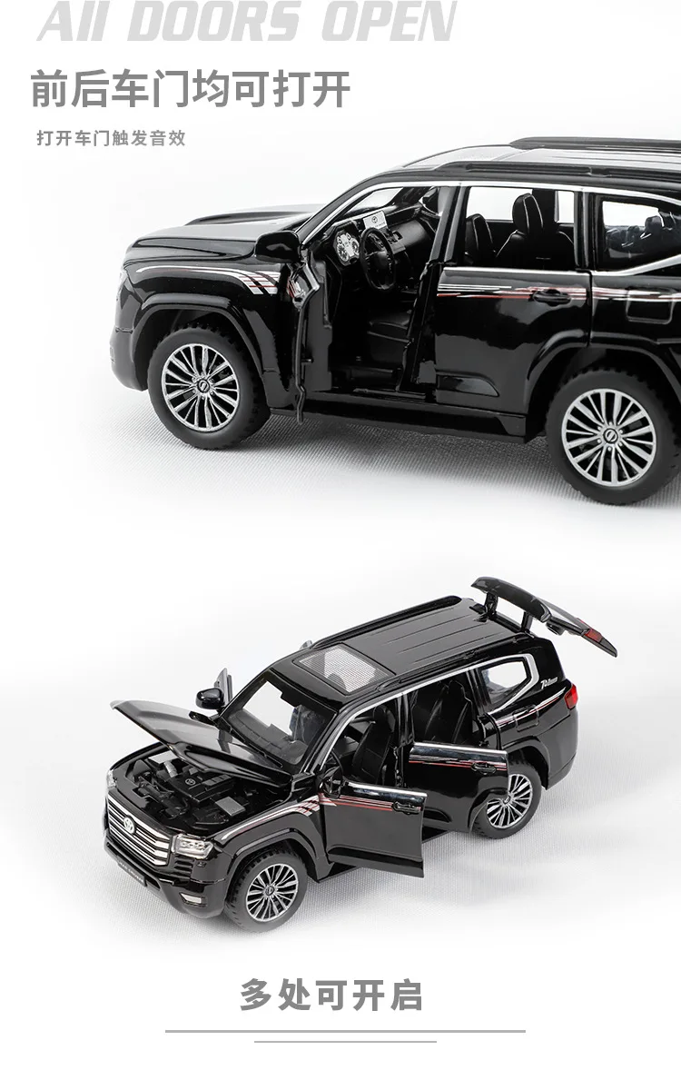 1:32 Toyota Land Cruiser Lc300 Alloy Diecasts Metal Toy Car Model Sound And Light Pull Back 13 1:32 Toyota Land Cruiser Lc300 Alloy Diecasts Metal Toy Car Model Sound And Light Pull Back