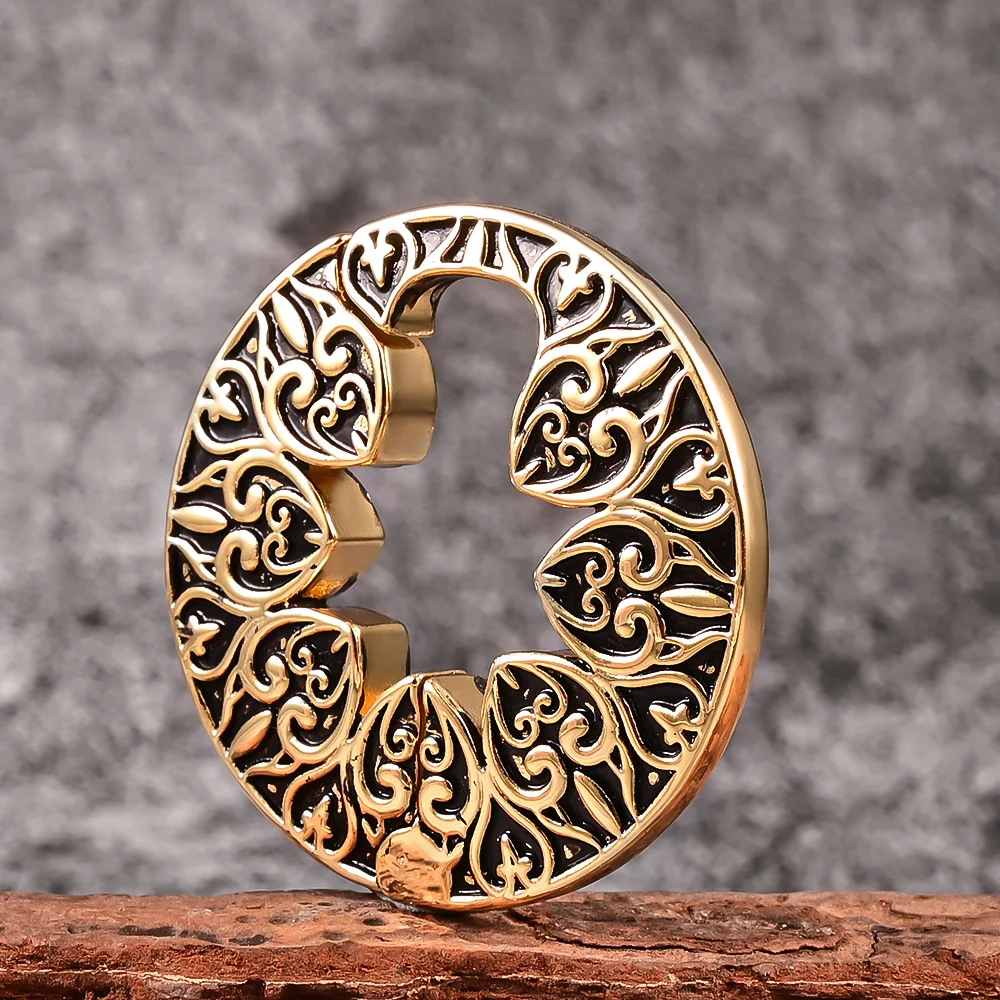 Vanku 2pcs 6mm Unique Flower Pattern Ear Hangers Weights Vintage Body Piercing Jewelry For Stretching Ear Lobe Gauges Plugs