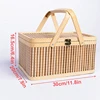 1pc Bamboo Fruit Basket, Outdoor Handheld Picnic Basket, Food Storage Basket, Kitchen Accessories, Kitchen Decor, Home Decor, 3