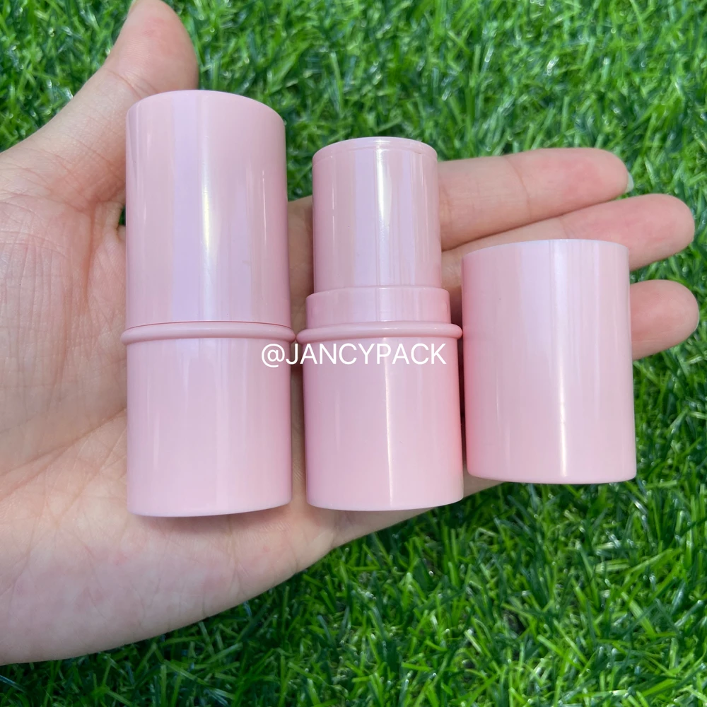 Wholesale 6g Cylinder Solid Deodorants Tube Green/Pink/Purple Lip Balm Container Empty Lipstick Bottle Cleansing Mask Stick