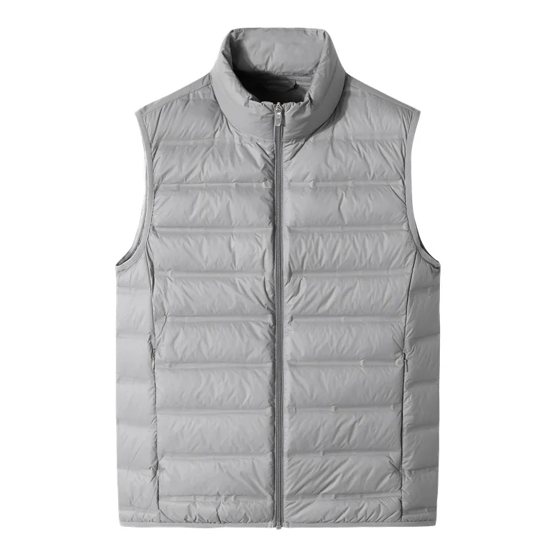 남성용 오버사이즈 민소매 다운 재킷, 90% 화이트 덕 다운, 초경량 퍼퍼 코트, 봄 가을 신상, 5xl, 8xl