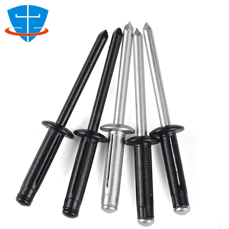 Rivets and Fasteners 50/20x M4 M4.8 Folding Lantern Type Blind Rivet Aluminum Alloy Core-pulling for Automotive Wine Boxes