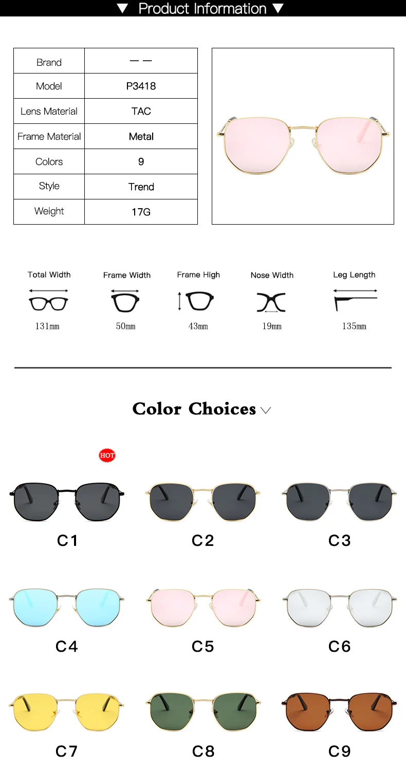 Women's Glasses Hexagon Polarized  Sunglasses 2022 Men Women Square Polygon Sun Glasses Luxury Brand Design Retro Frame Eyewear de sol hombre rose gold sunglasses