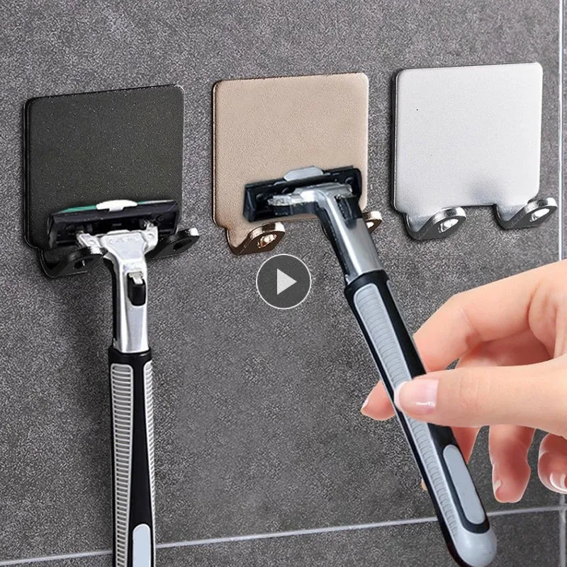 Razor Holder Wall Hook Clothes Towel Organizer Home Hanger multifunctional hooks shaving razor holder