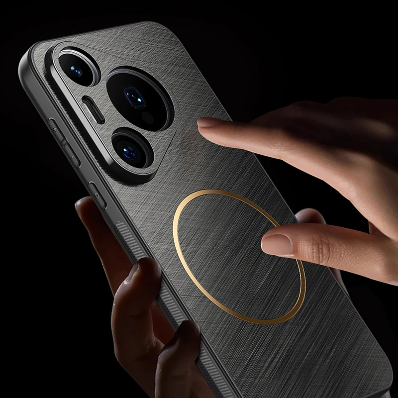 Luxury Gold Wire Textured Coil Magnetic Dropproof Phone Case