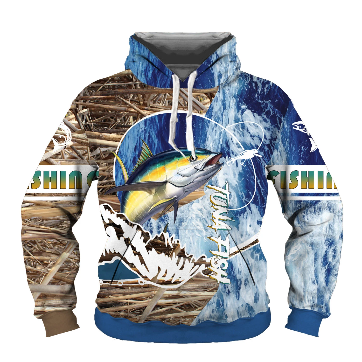 Beautiful Fly Fishing 3D All Over Printed Men Deluxe Hoodie