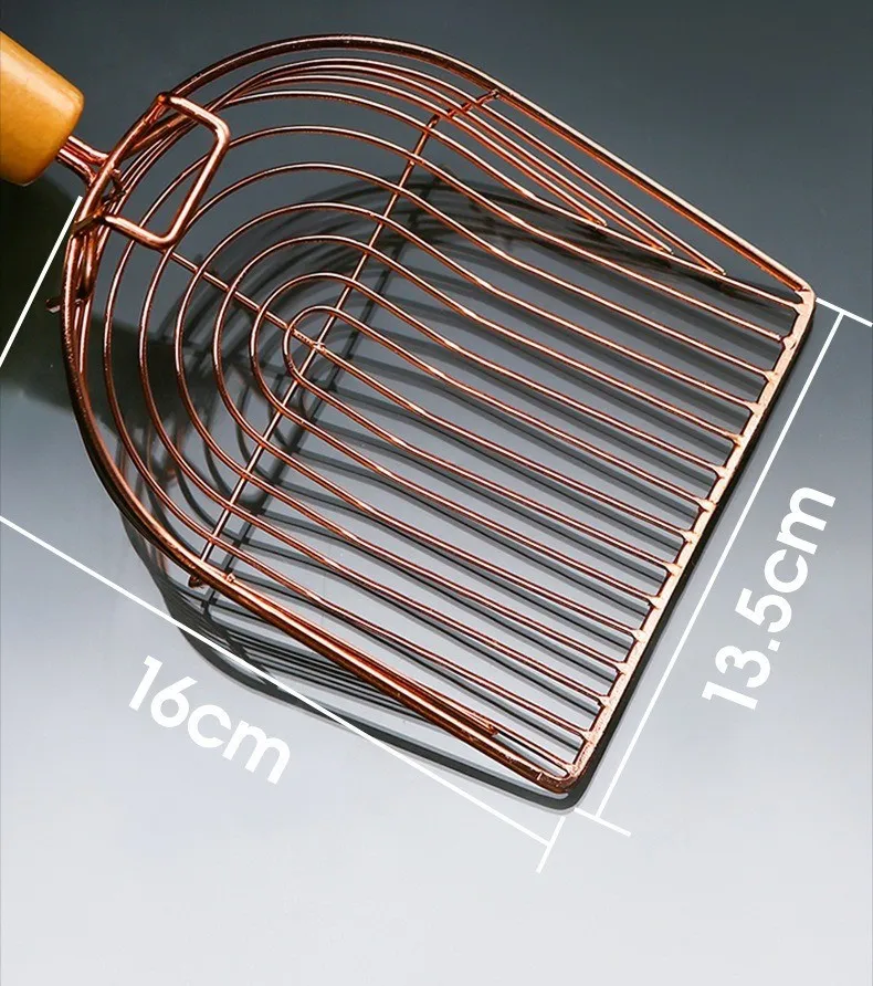 Self-Cleaning Cat Litter Shovel Stainless Steel Metal Scooper