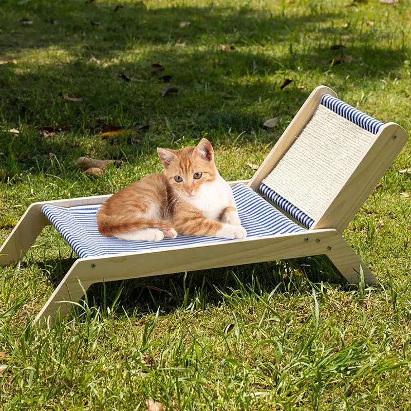 

Стул для домашних животных, Лежанка для кошек, Пляжная кровать, кошачье гнездо, рамка для скалолазания, всесезонный стул для отдыха, Когтеточка для кошек на земле