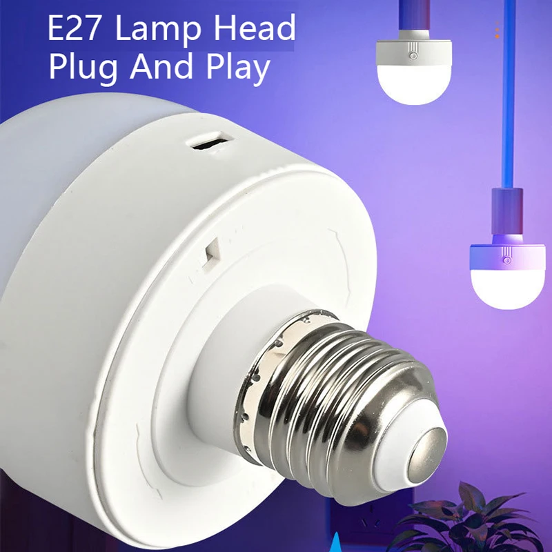 Modern LED Light Bulb Live Lamp RGB Dimmable Remote Control E27/E26 Universal Interface No Wiring Charging Type Wall Lamp Bulb
