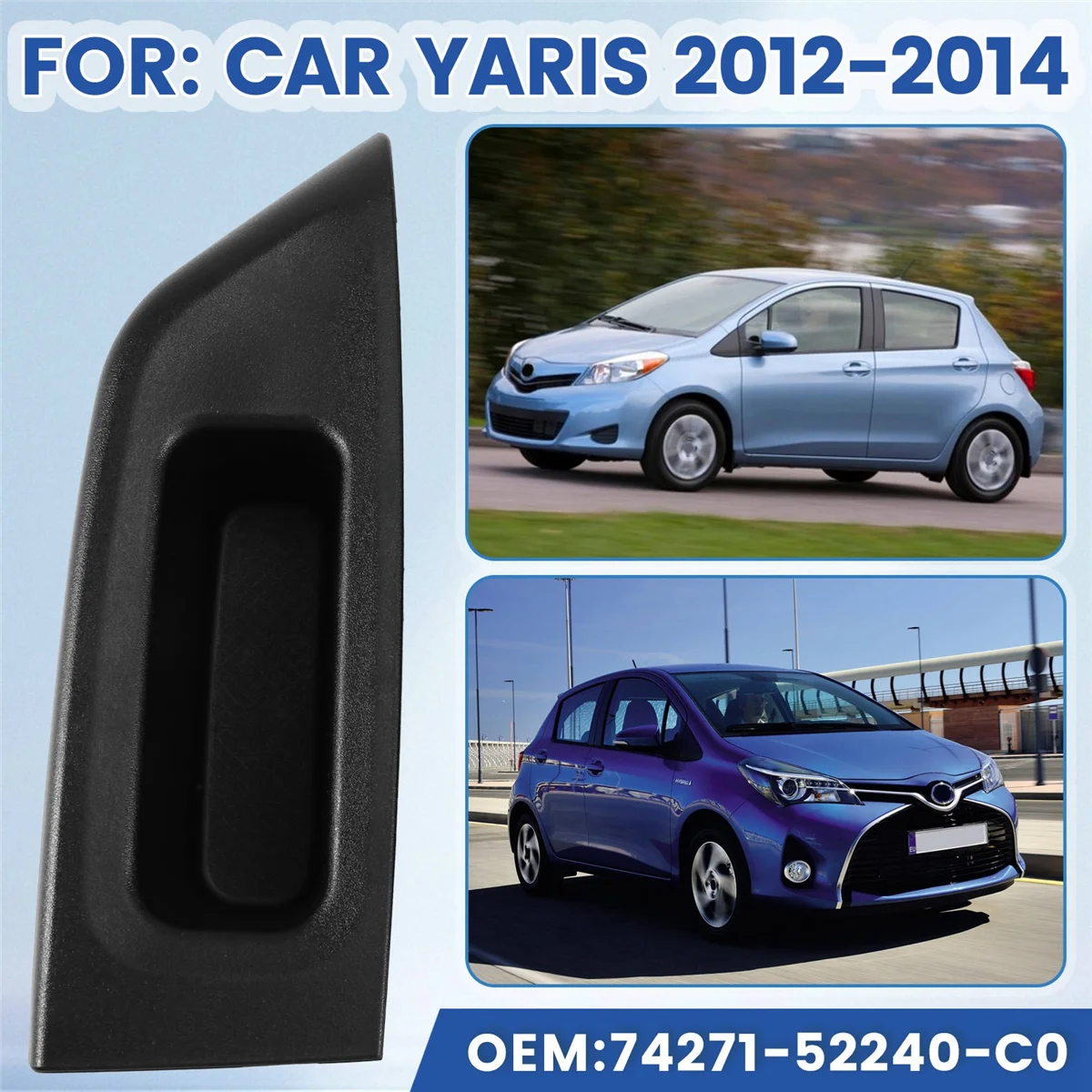 1Pair Rear Door Armrest Upper Panel Trim for Toyota Yaris 2012-2014 74271-52240-C0 74272-52240-C0 Window Switch Bezel