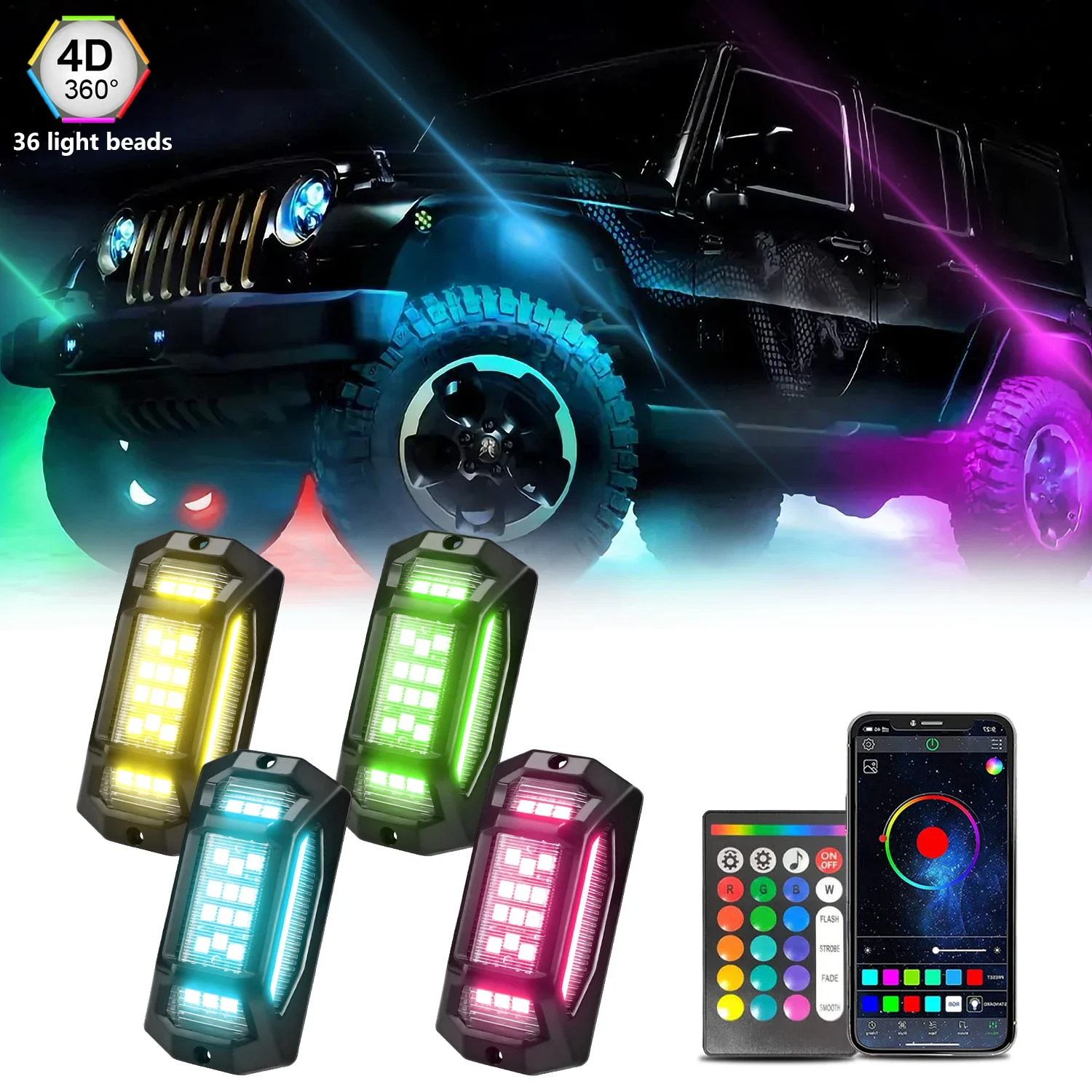 4/6/8 in 1 New LED Car LED Symphony Ambient Light Ambient Holding PCB Flexible