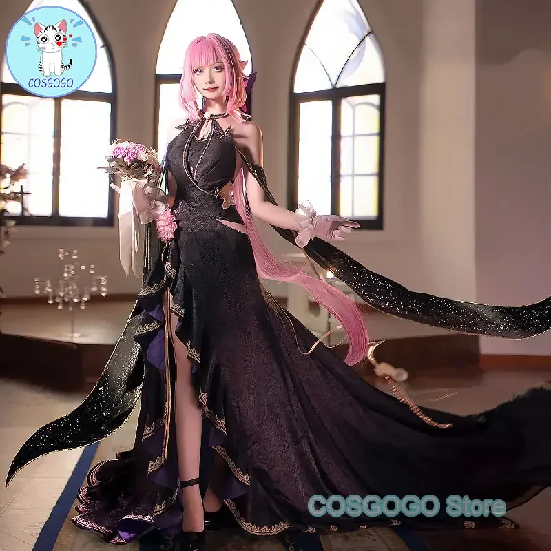 

COSGOGO Game Honkai Impact 3 Elysia Cosplay Costumes Women Elegent Dress Party Suit Halloween Carnival Uniforms
