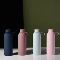 1000ML THERMOS CUP 304 Stainless Steel Vacuum Small Mouth Handheld Portable Sports Water BOTTLE Holiday Gift 1