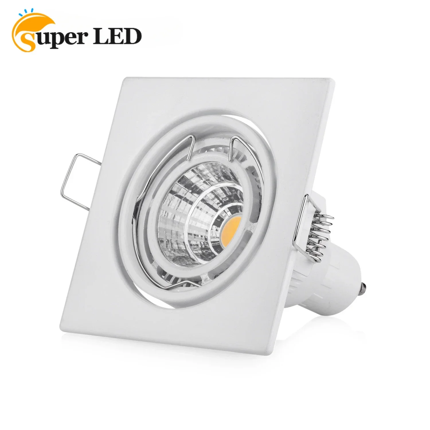 

JOYINLED Ceiling Recessed Lamp GU10 MR16 GU5,3 Swivel White LED Cut Out 60mm Frame