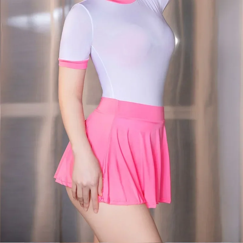 Fashion Korean Style Mini Skirt Girls Womens See Through High Waist Black A Line Short Pleated Skirts Christmas Street Club Wear