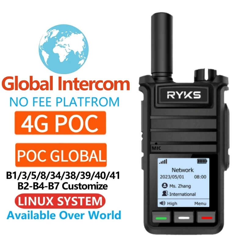 

Walkie Talkie Phone 4G Network Mobile Radio 100 Miles Long Range Handheld Two way radio outdoor