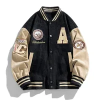 New Baseball Jacket Men Fashion Embroidered Jackets Coats High Street Outwear Man Bomber Jacket Hip Hop Clothing Top 2